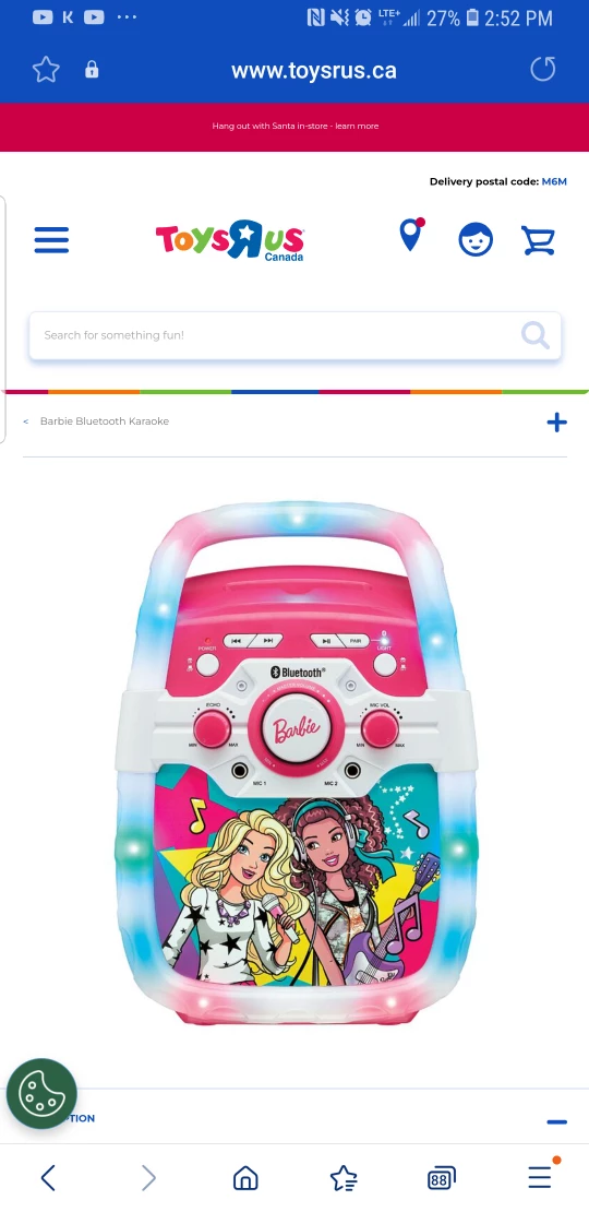 Barbie Bluetooth Karaoke Machine with Microphone - photo 2