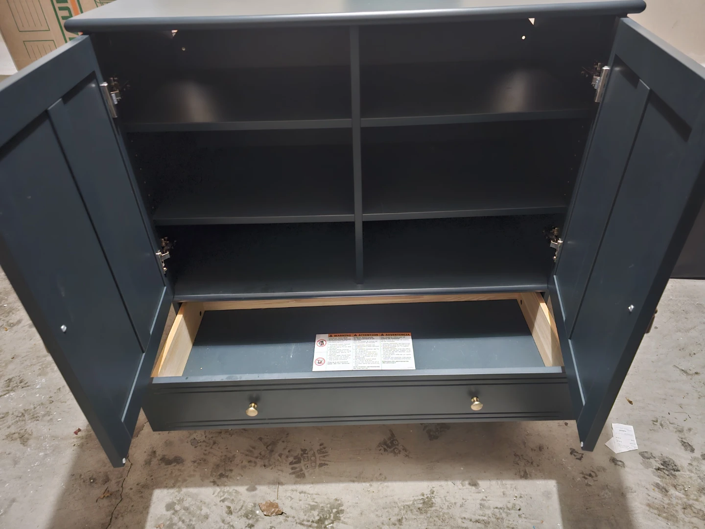 Dark green Cabinet with Doors & Drawer - photo 3