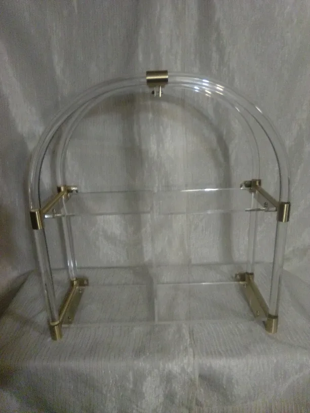 Lucite and Brass Shelf