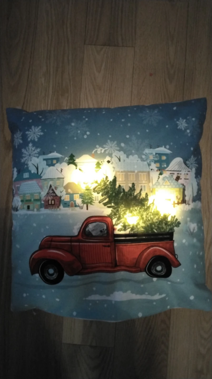 Red Truck Christmas Pillow - photo 3