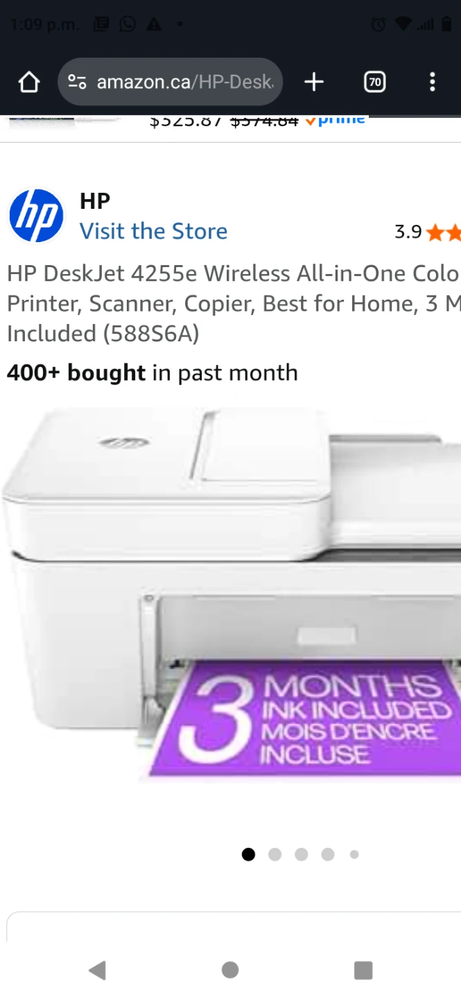 HP DeskJet 4255e Wireless All-in-One Printer