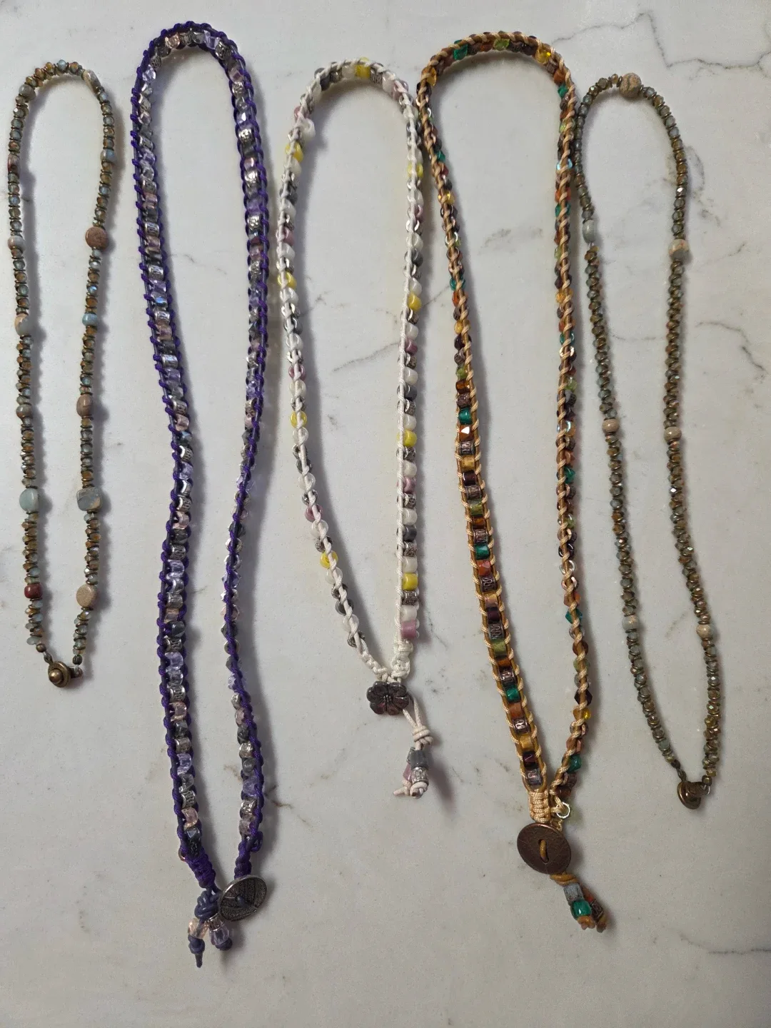 Handmade Beaded Necklaces - Set of 5