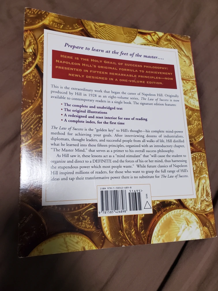 Book (The Law Of Success by Napoleon Hill) - photo 2