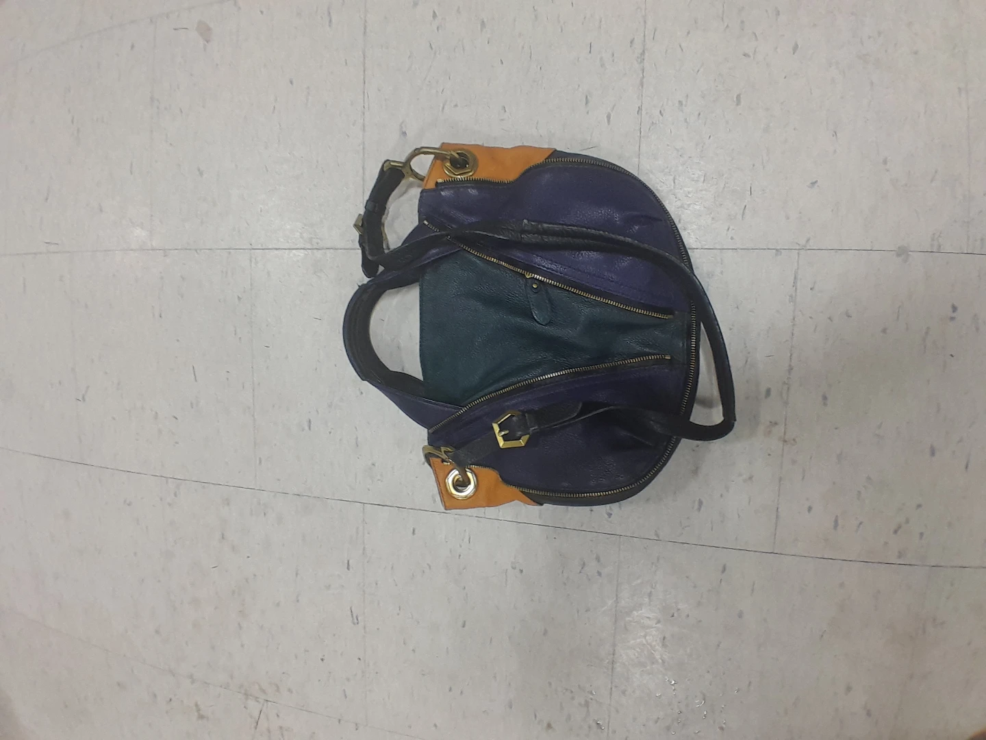 Leather Handbag - Blue, Green, and Orange Original  orYANY - photo 2