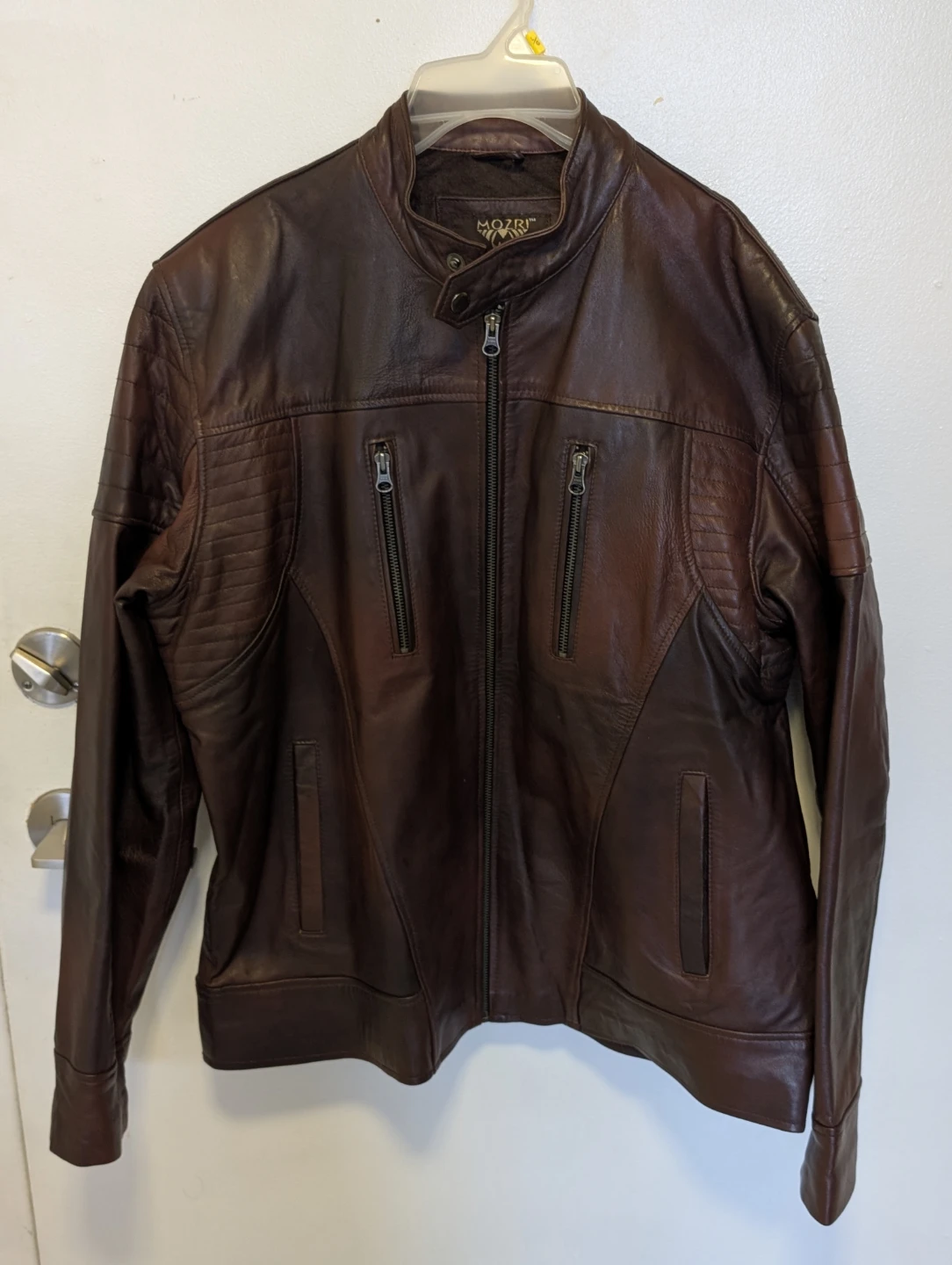 Mozri Genuine Leather Brown  Men's Jacket
