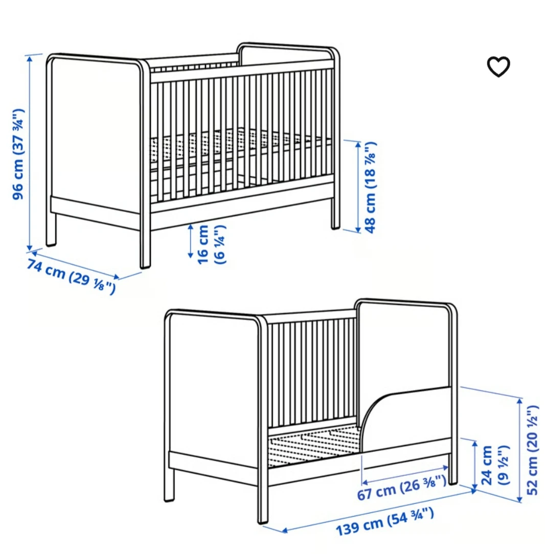 Crib with 2 Mattresses - photo 3