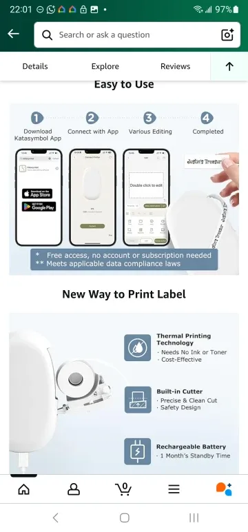 New Supvan Katasymbol E10 Label Maker - White image indicator(4)