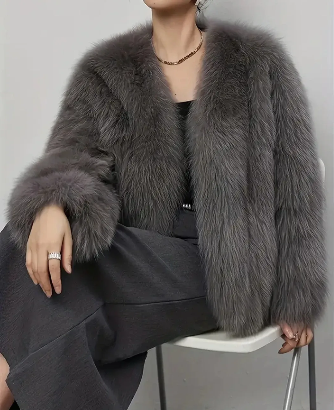 Grey Fur Coat