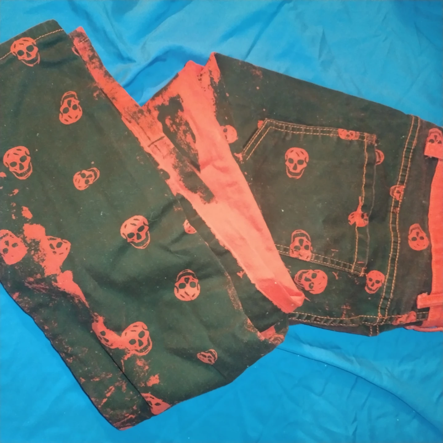 Skull Print Jeans - Size 34 - photo 2