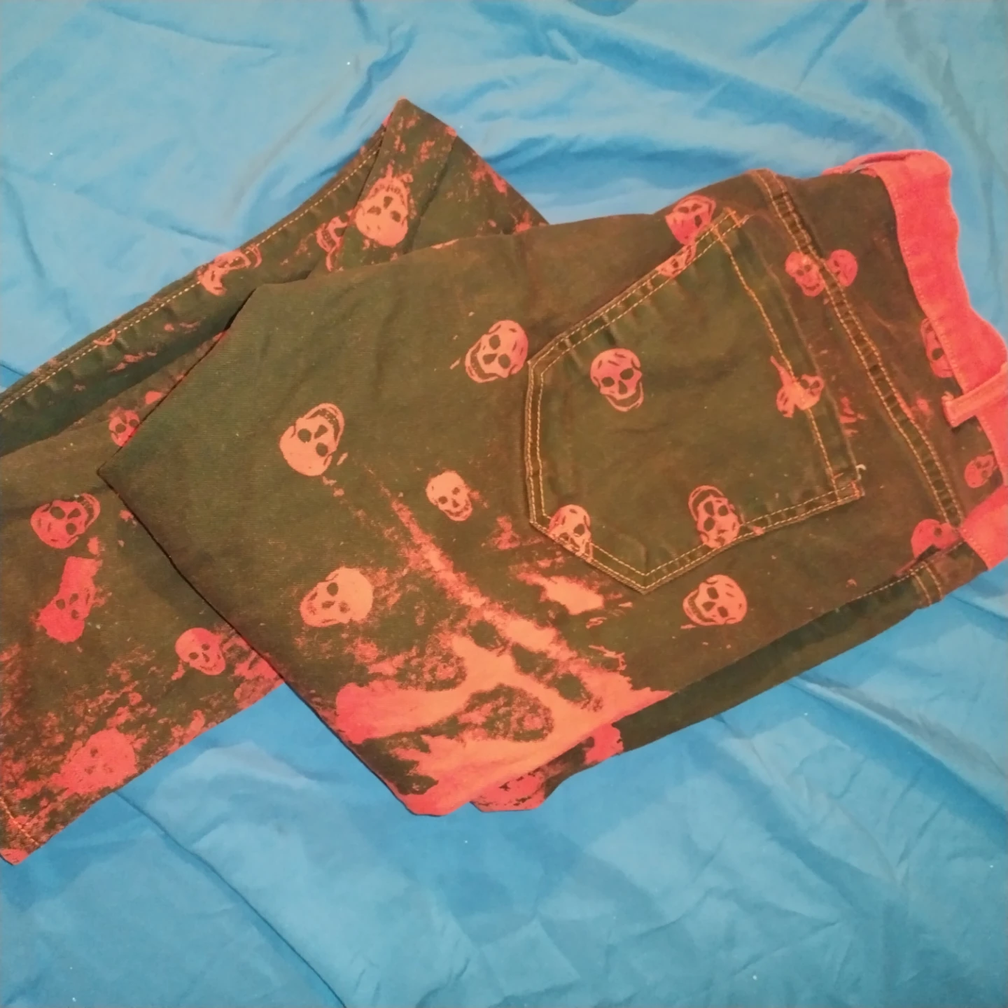 Skull Print Jeans - Size 34 - photo 3