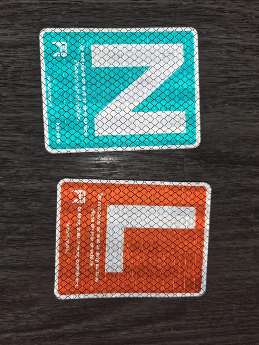 2 Reflective magnetic stickers for- N & L drivers