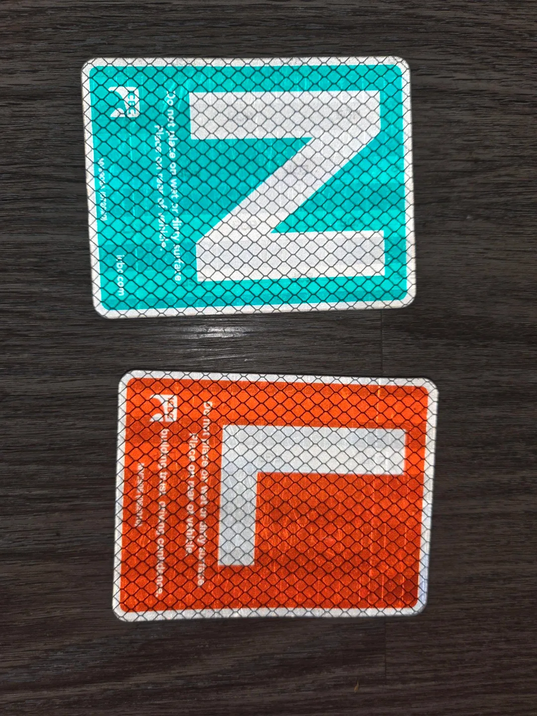 2 Reflective magnetic stickers for- N & L drivers