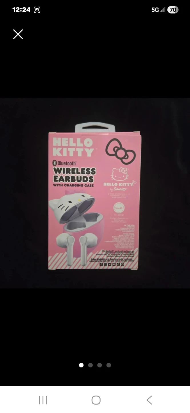Hello Kitty Bluetooth Wireless Earbuds - New! - photo 2