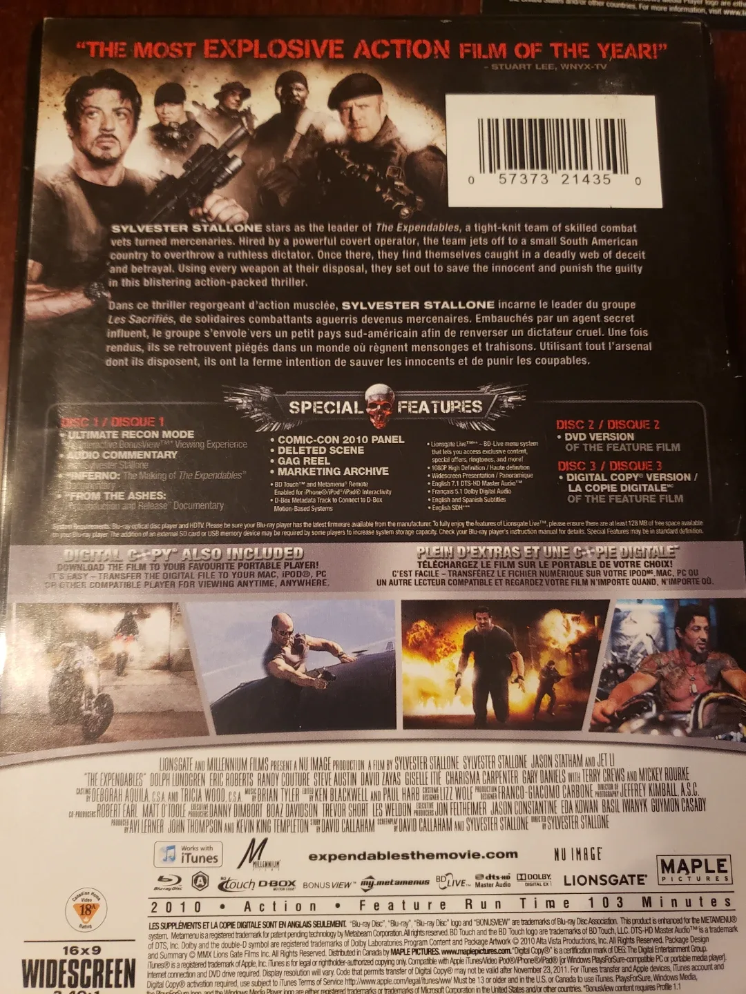 The Expendables Sacrifices Blu-ray steel book image indicator(3)
