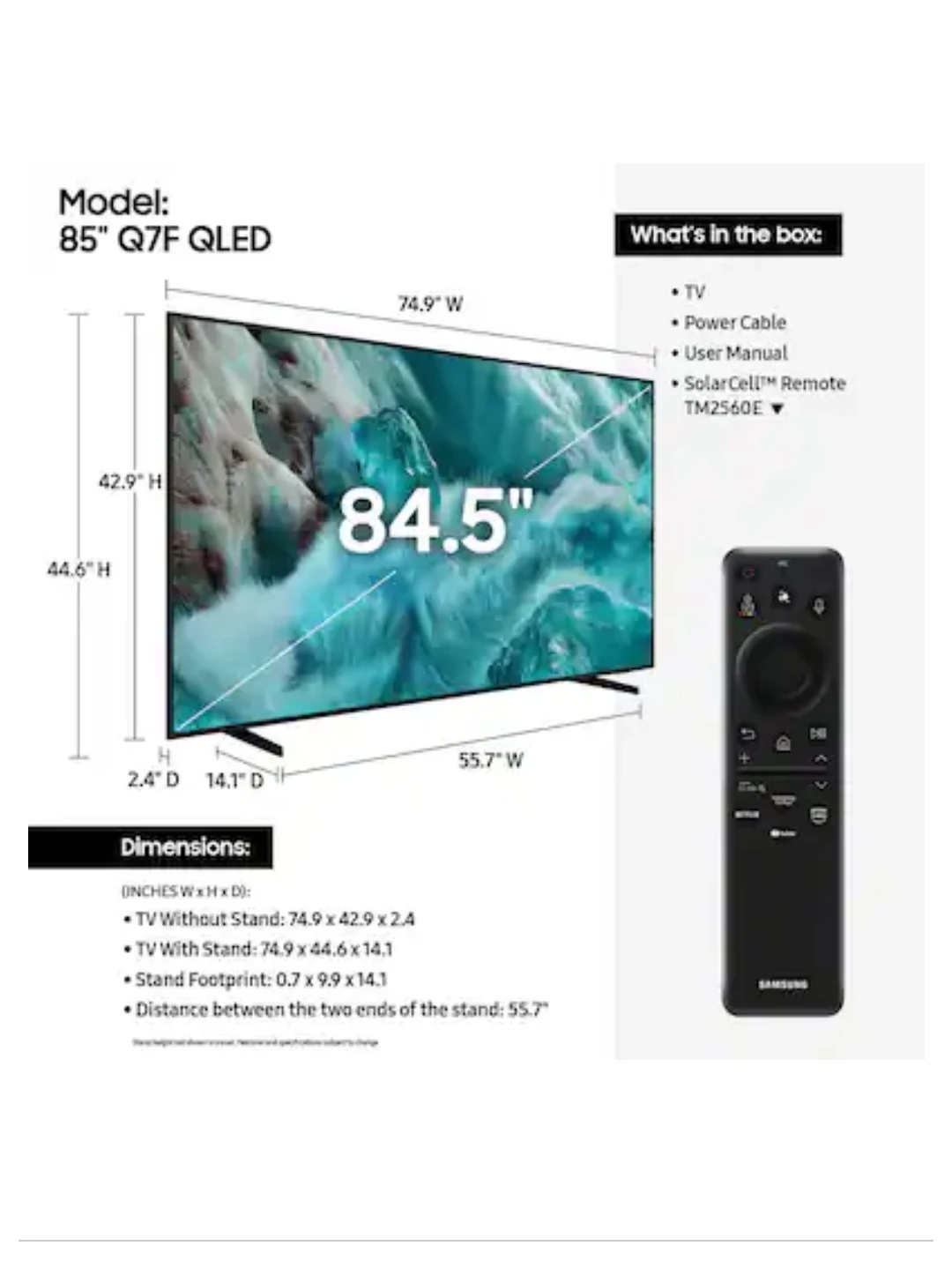 Samsung 85" Q7F QLED TV - photo 3