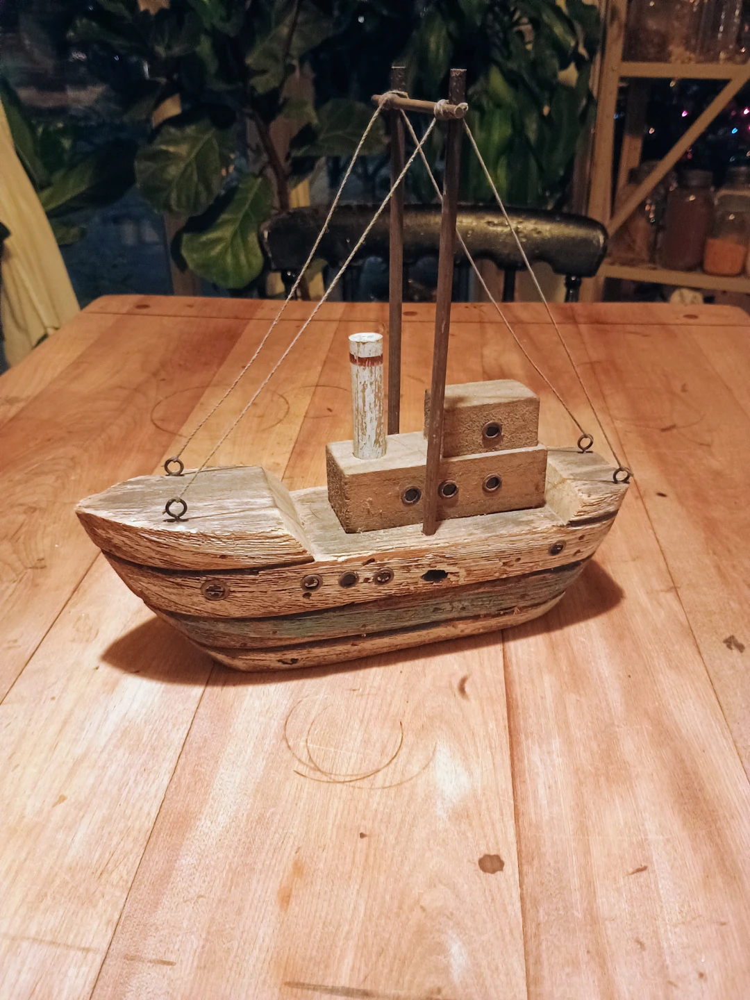 Vintage antique toy boat