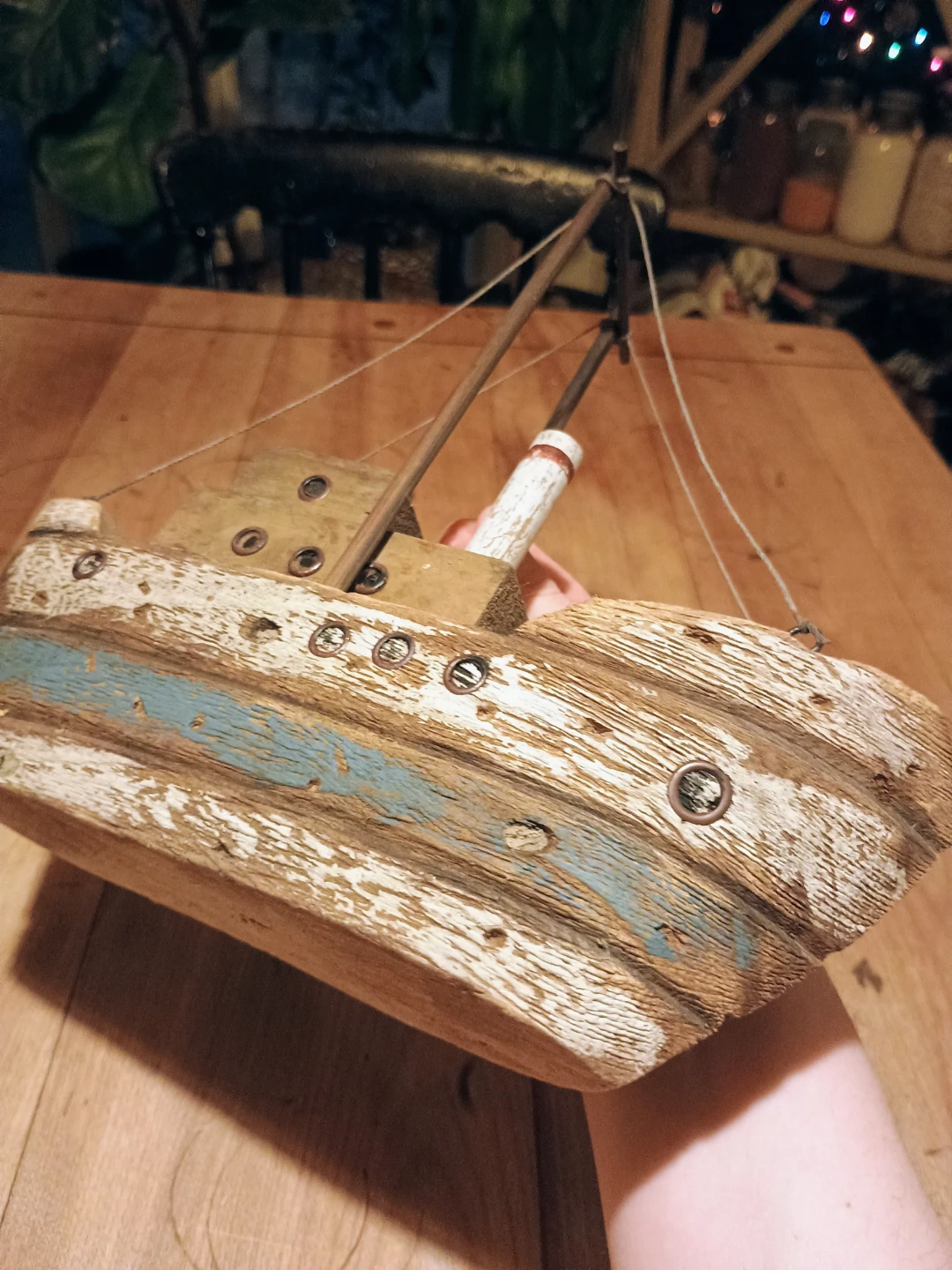 Vintage antique toy boat - photo 2
