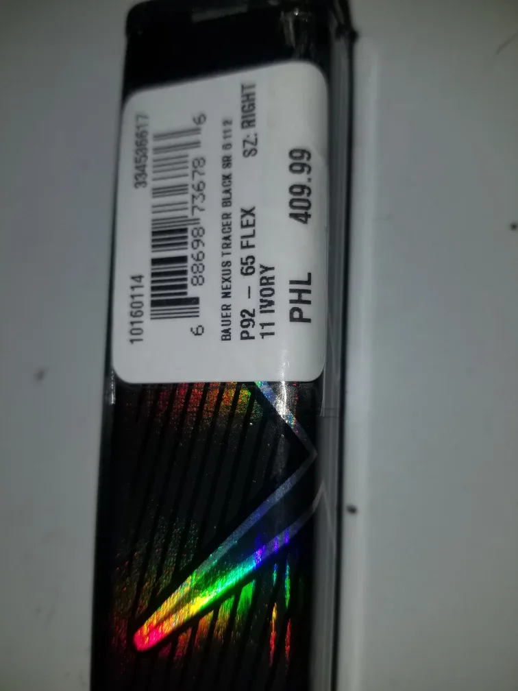New Bauer Nexus Tracer Black SR Hockey Stick, Right image indicator(5)
