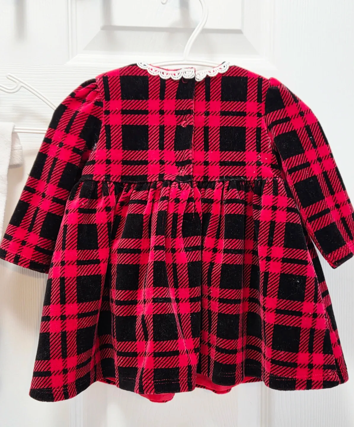 Like New Baby Girl Little Me Christmas Plaid Dress Outfit Set image indicator(6)