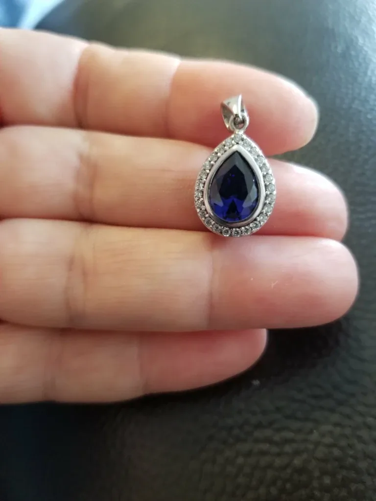 Blue sapphire Sterling Silver pendant image indicator(4)