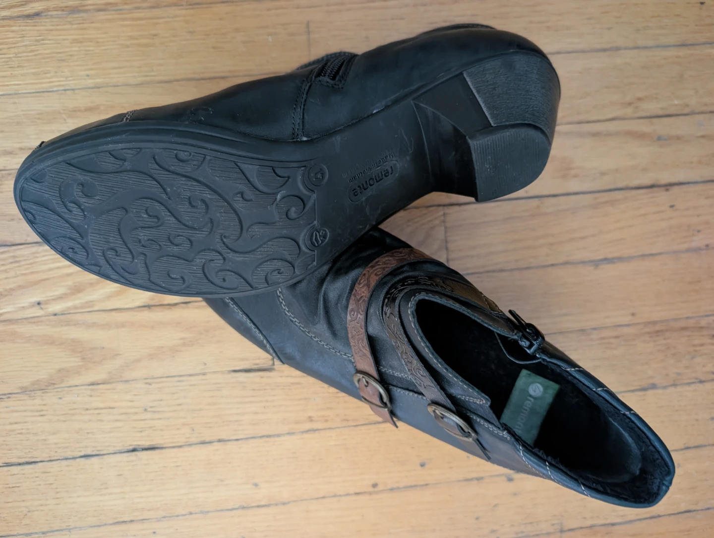 Remonte Black Leather Ankle Boots - Size 41 - photo 3
