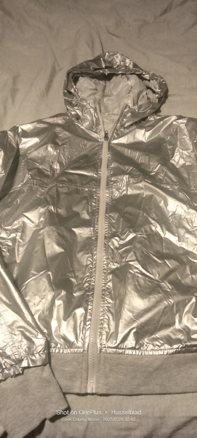 Forever 21 Silver Jacket - Size M