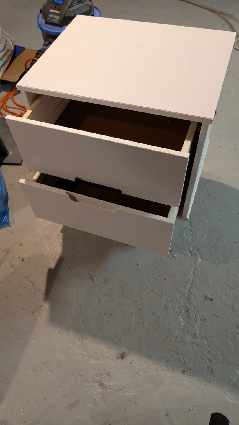 White 2-Drawer Nightstand