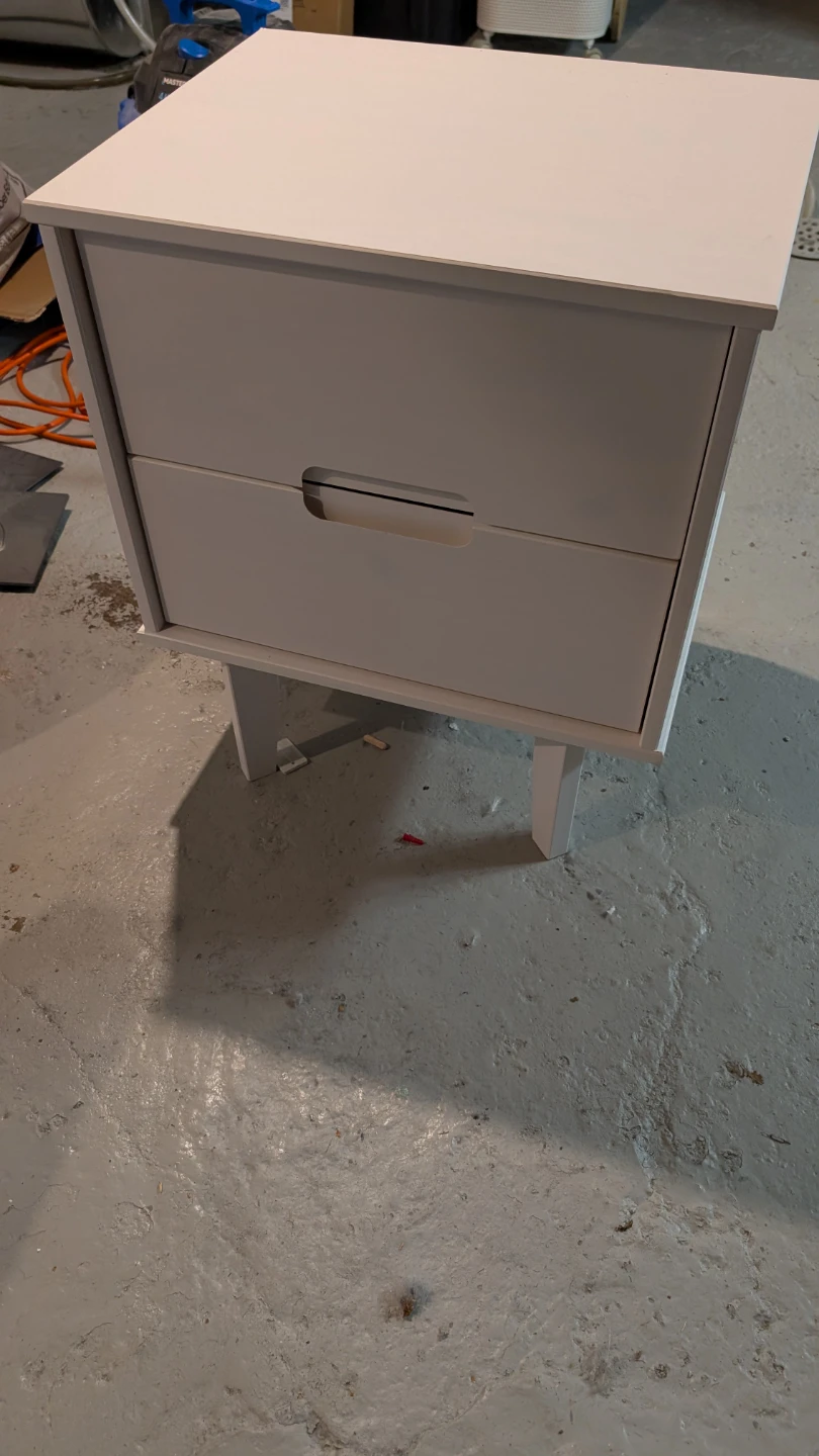 White 2-Drawer Nightstand - photo 2