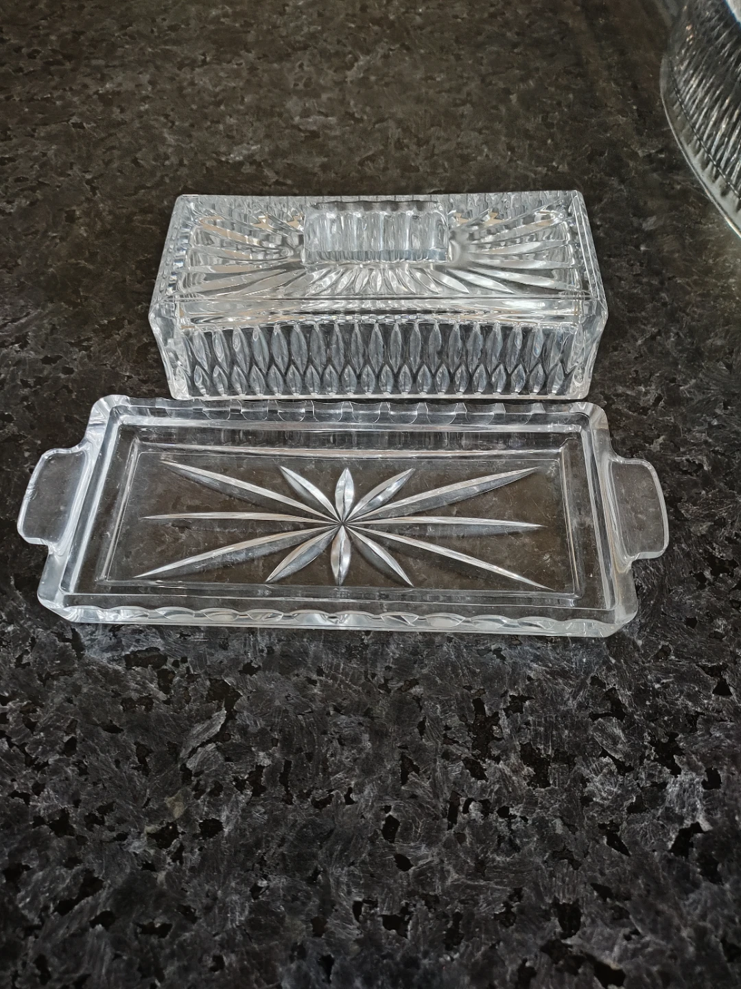 Princess House Royal Highlights butter dish & utensil holders - photo 3
