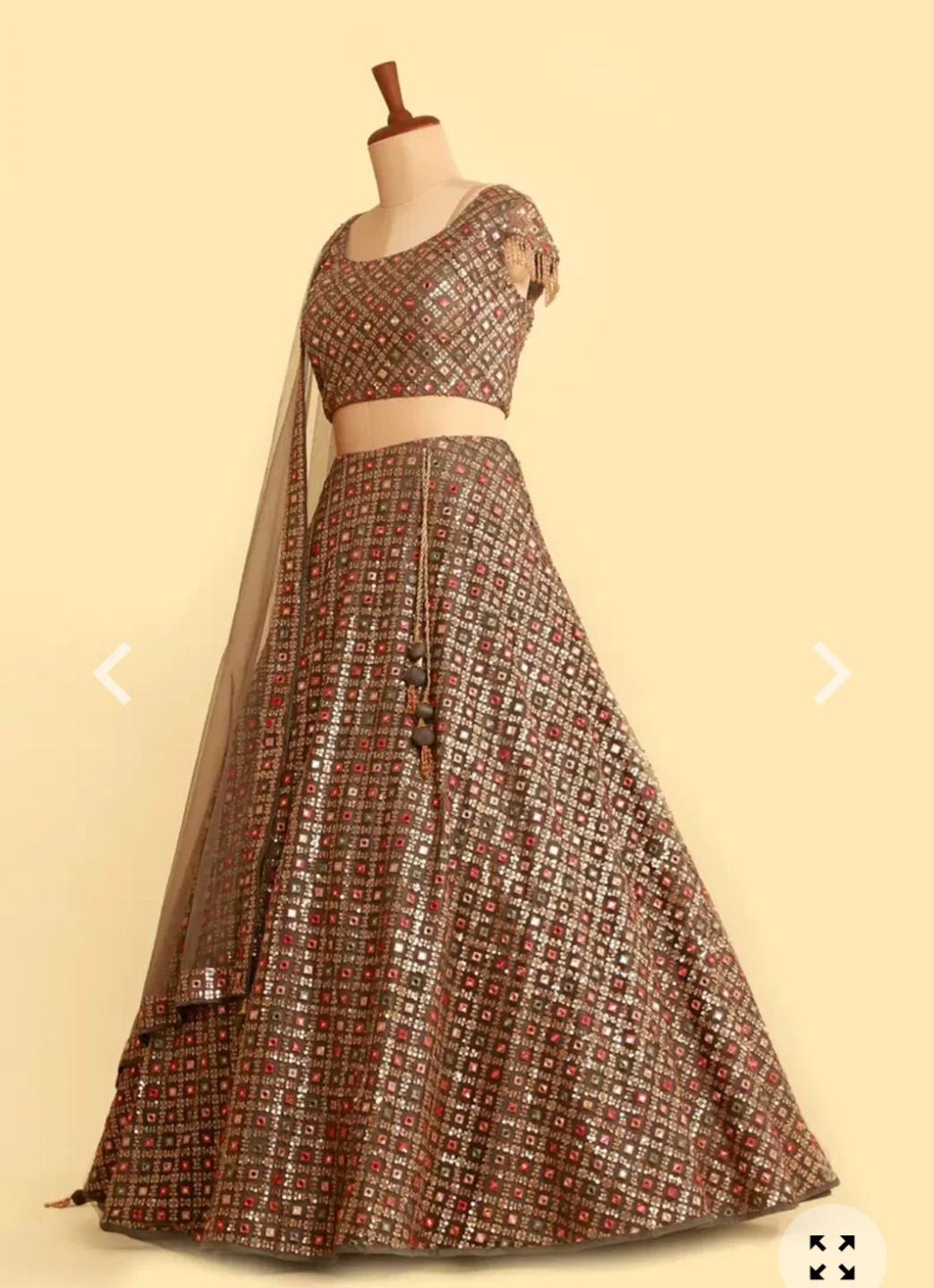 Sequin Embellished Lehenga Choli Set - photo 2