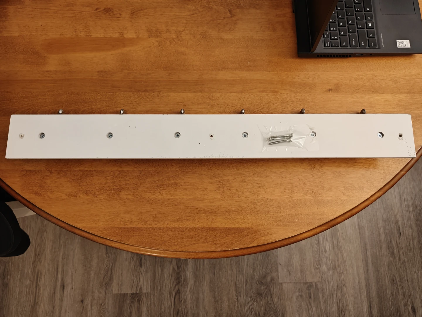 White Coat Rack with 6 Hooks - photo 2