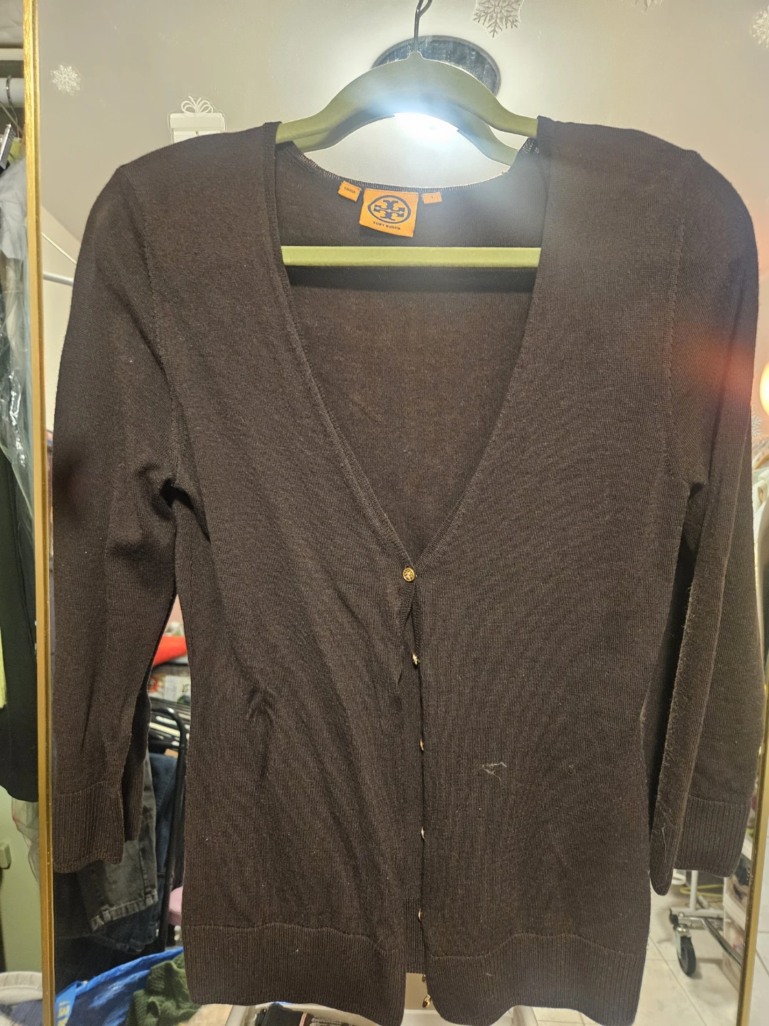 Tory Burch Brown Cardigan - Size Small - photo 2