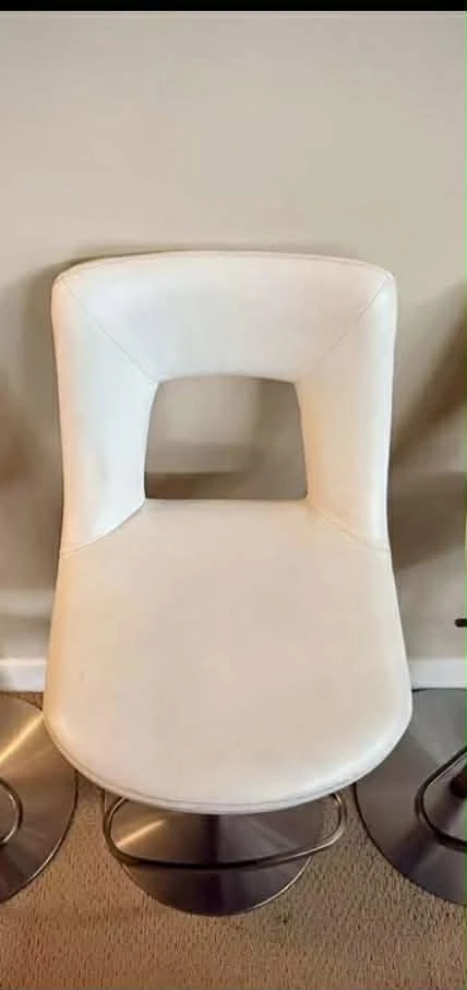 White Swivel Bar Stool