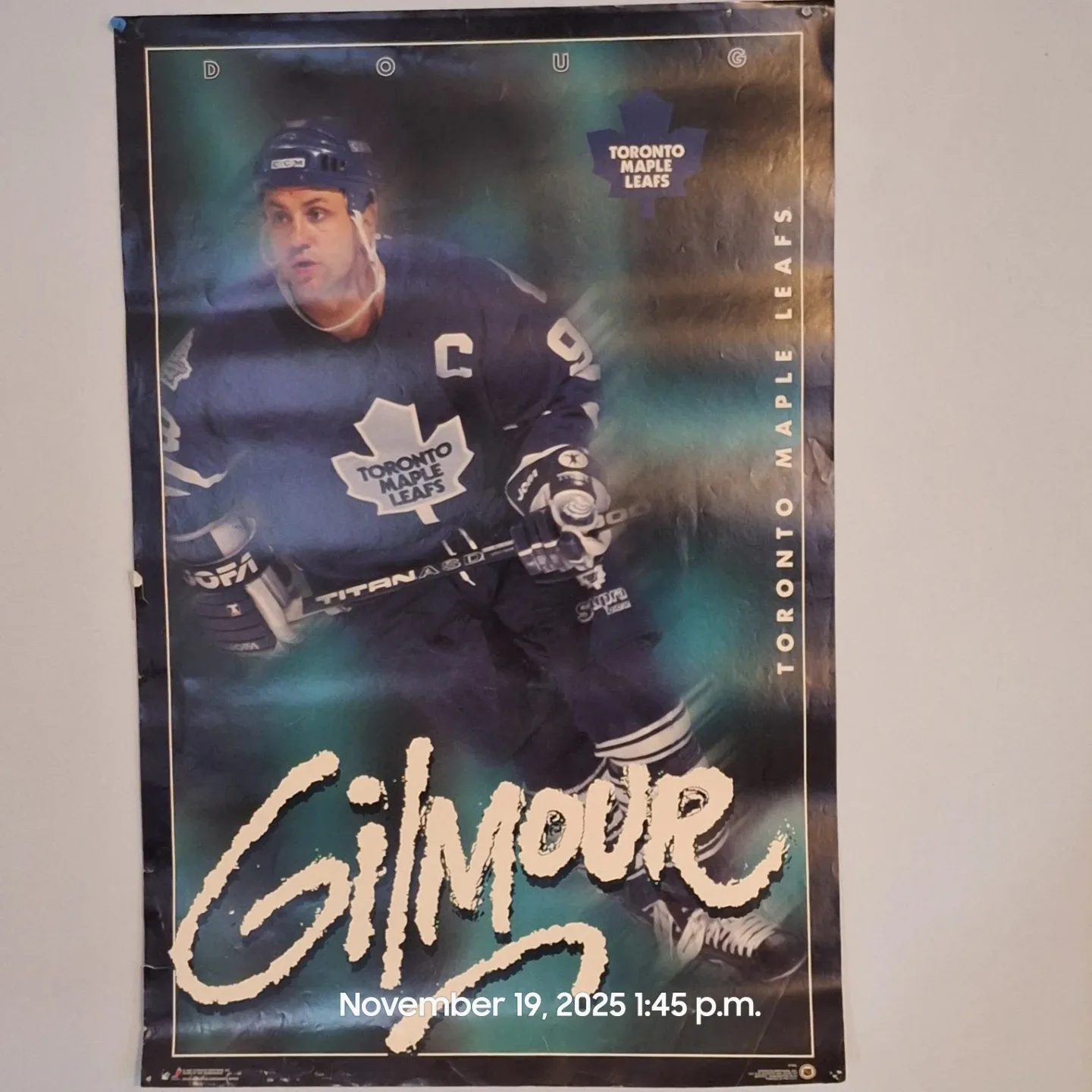 Doug Gilmour Toronto Maple Leafs Poster