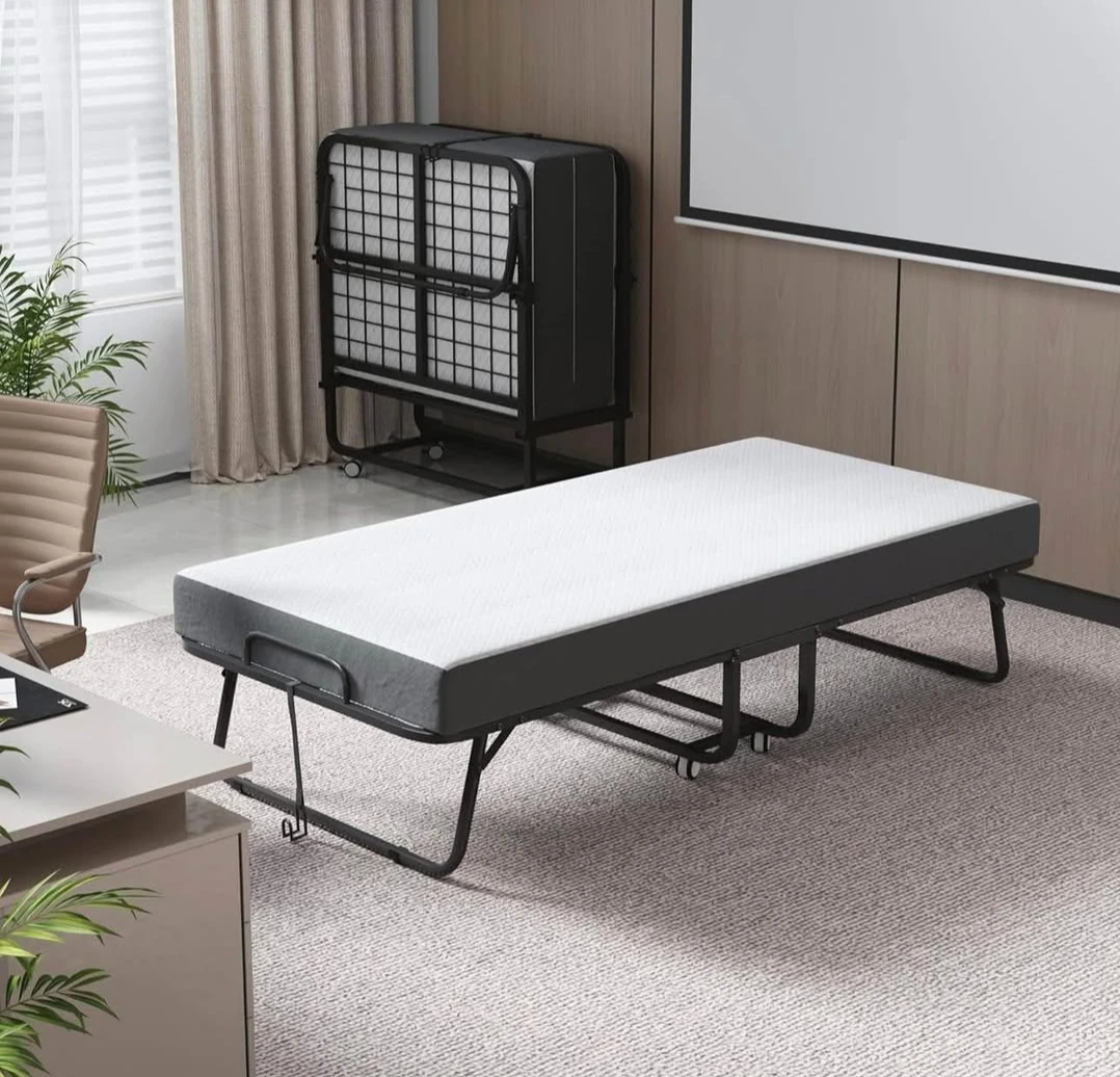Folding Bed with Memory Foam Mattress - Great Condition! - photo 5