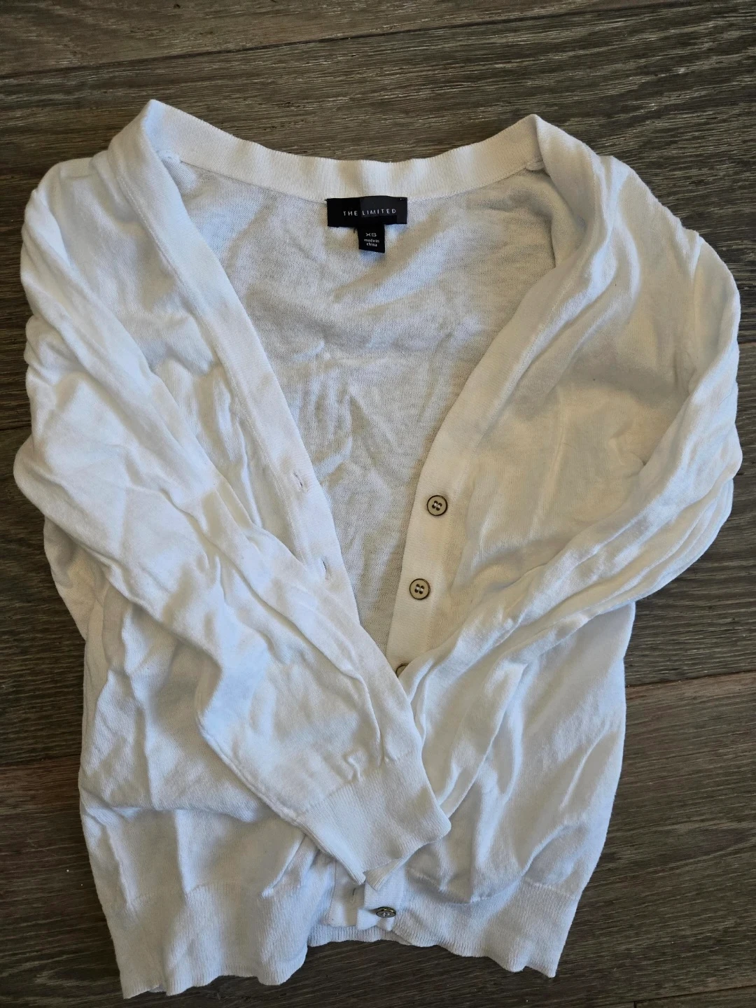 The Limited White Cardigan ##Cleanout