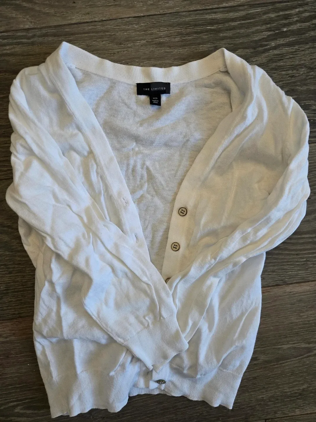 The Limited White Cardigan ##Cleanout