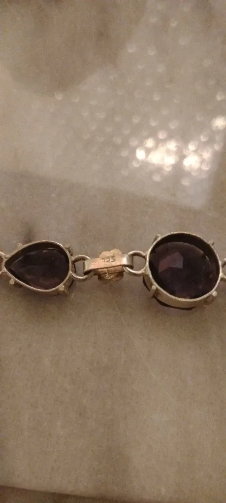 Amethyst & Sterling Silver Bracelet image indicator(2)