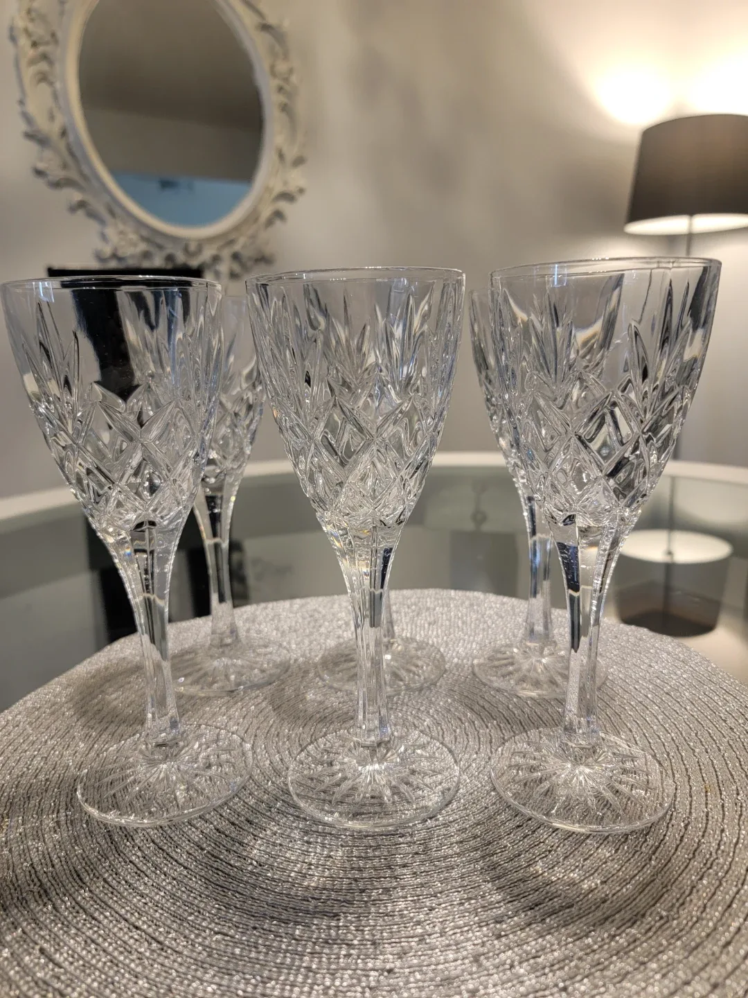 Crystal Wine Glasses - Set of 6
