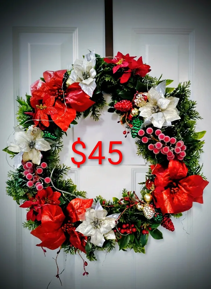 Christmas Wreath - Red & Silver image indicator(2)