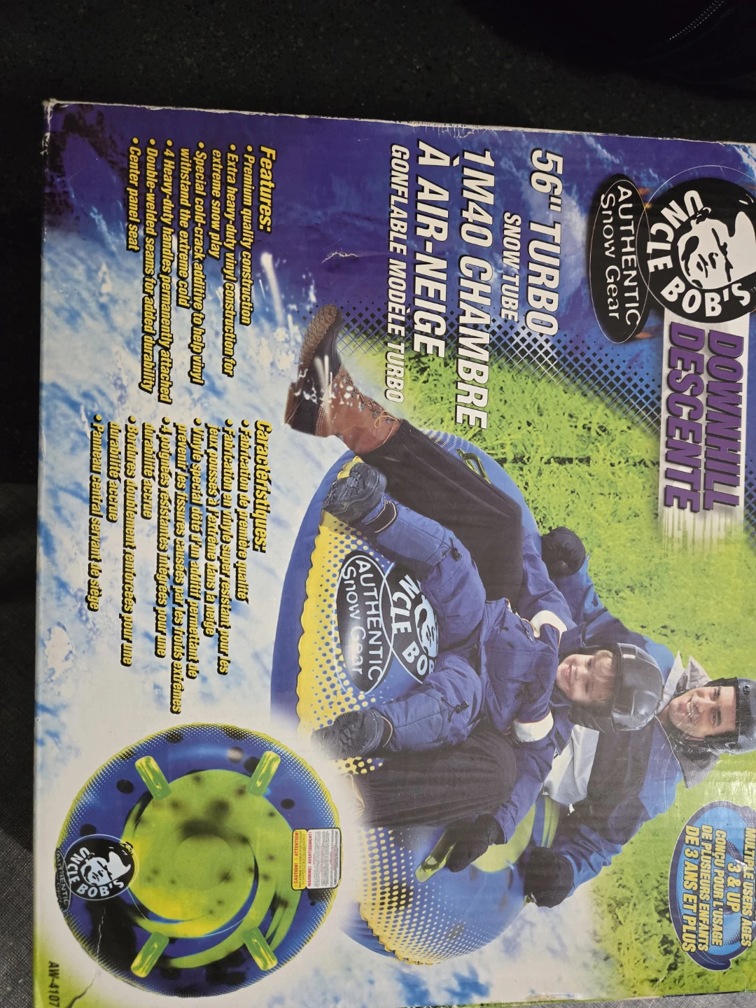 Uncle Bob's 56" Turbo Snow Tube - New in Box!