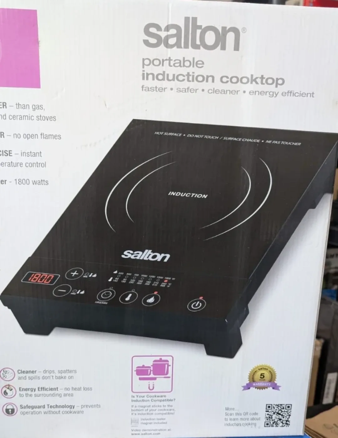 Salton Portable Induction Cooktop - New!