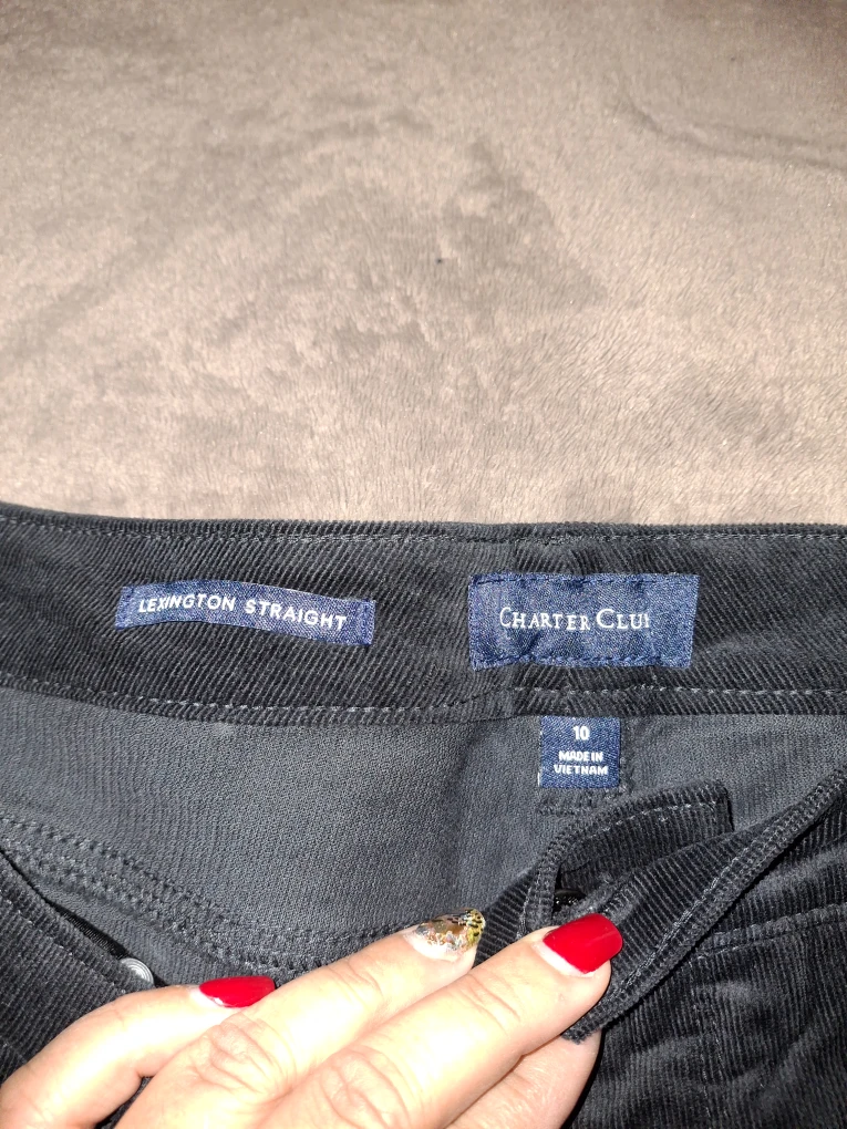 Charter Club Lexington Straight Corduroy Pants - Size 10 - photo 2