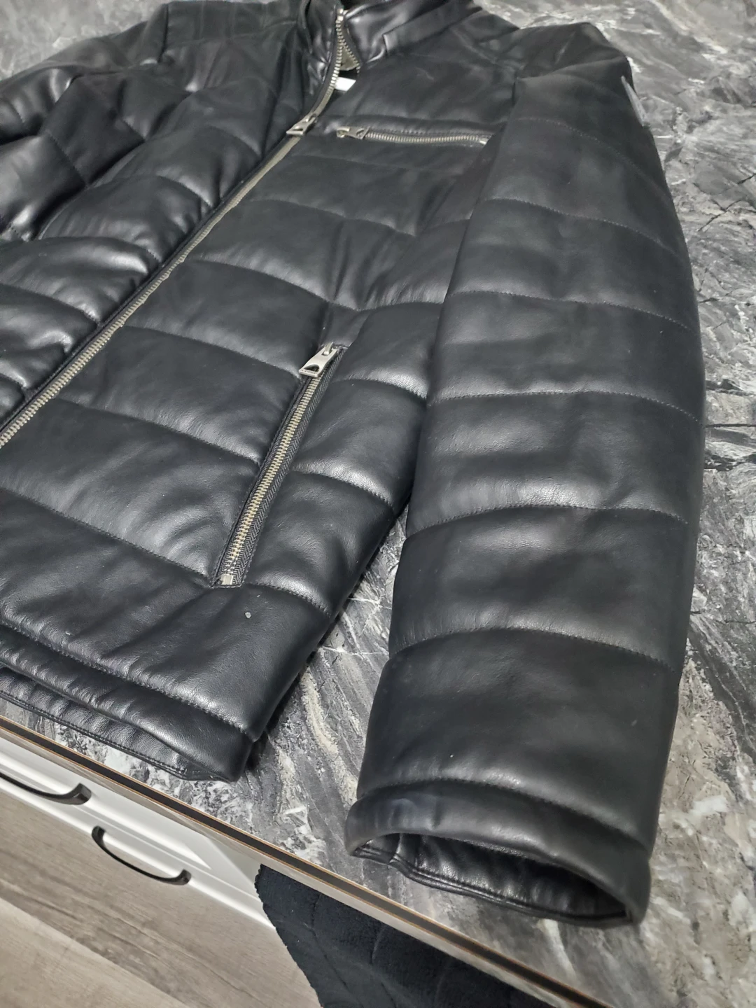 Guess Black Puffer Leather Jacket - photo 3