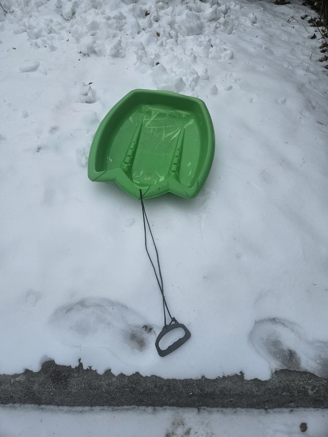 Green Plastic Snow Sled - photo 2