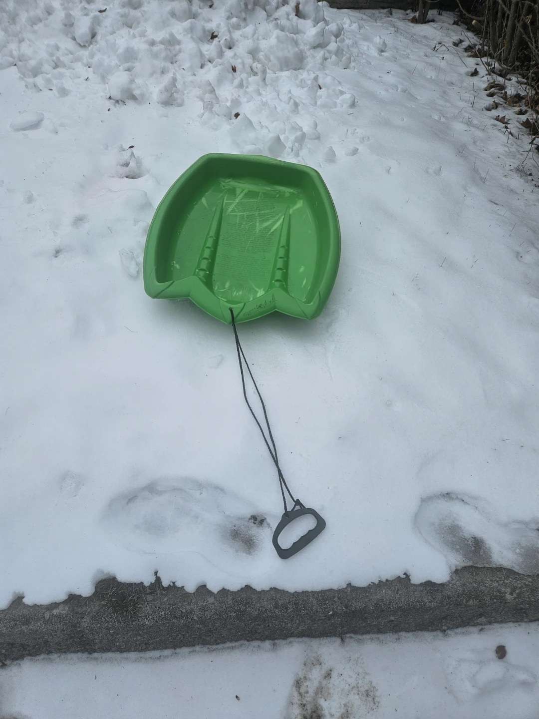 Green Plastic Snow Sled - photo 4