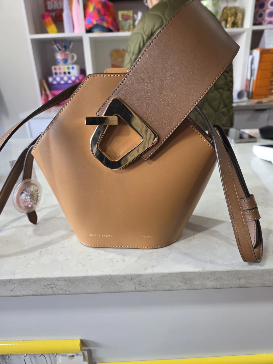 Danse Lente Phoebe Bag, Tan Leather