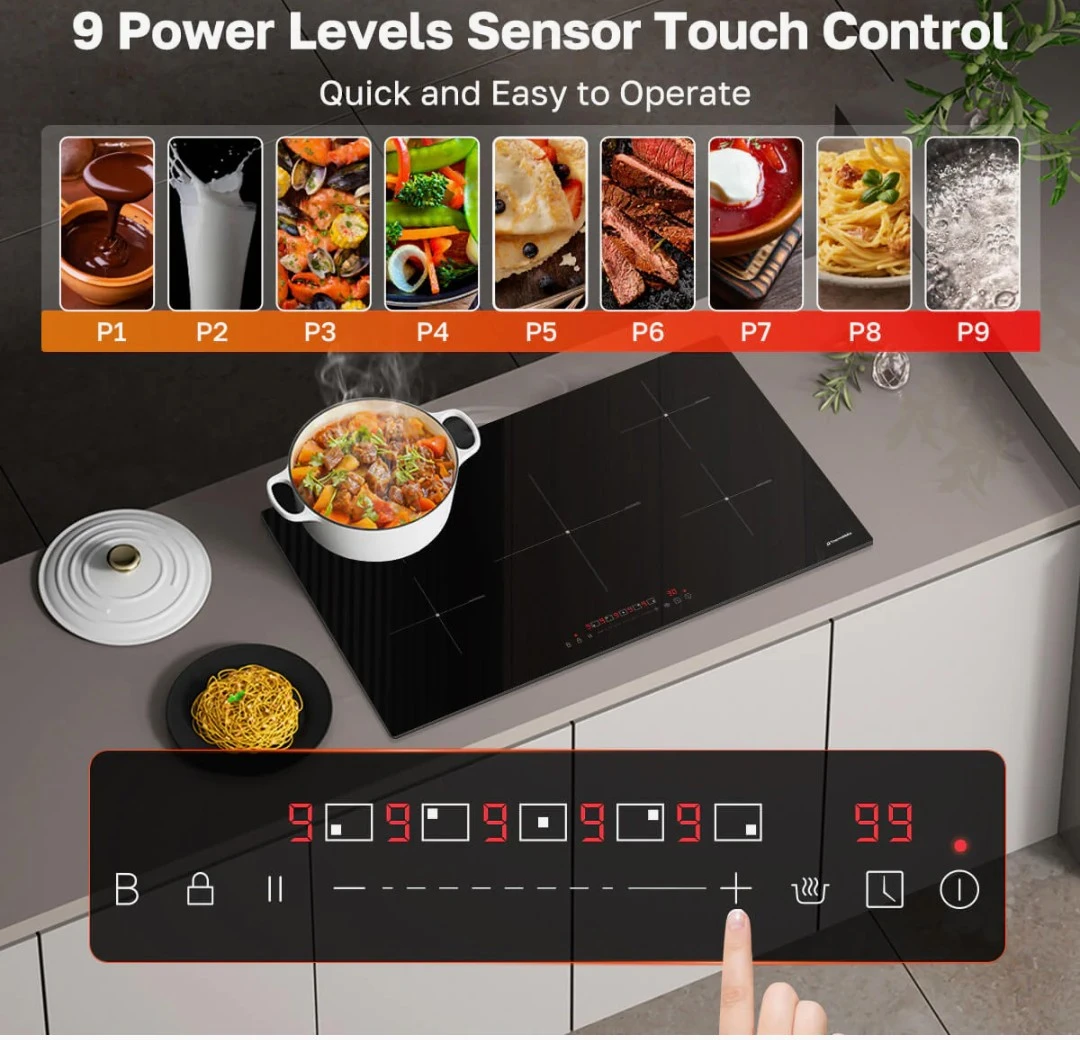 Thermoteck 9800W High Power Induction Cooktop - Black - photo 3