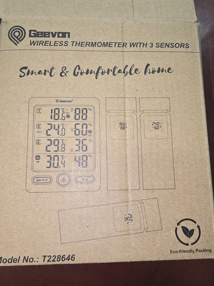 Geevon Wireless Thermometer with 3 Sensors - photo 2