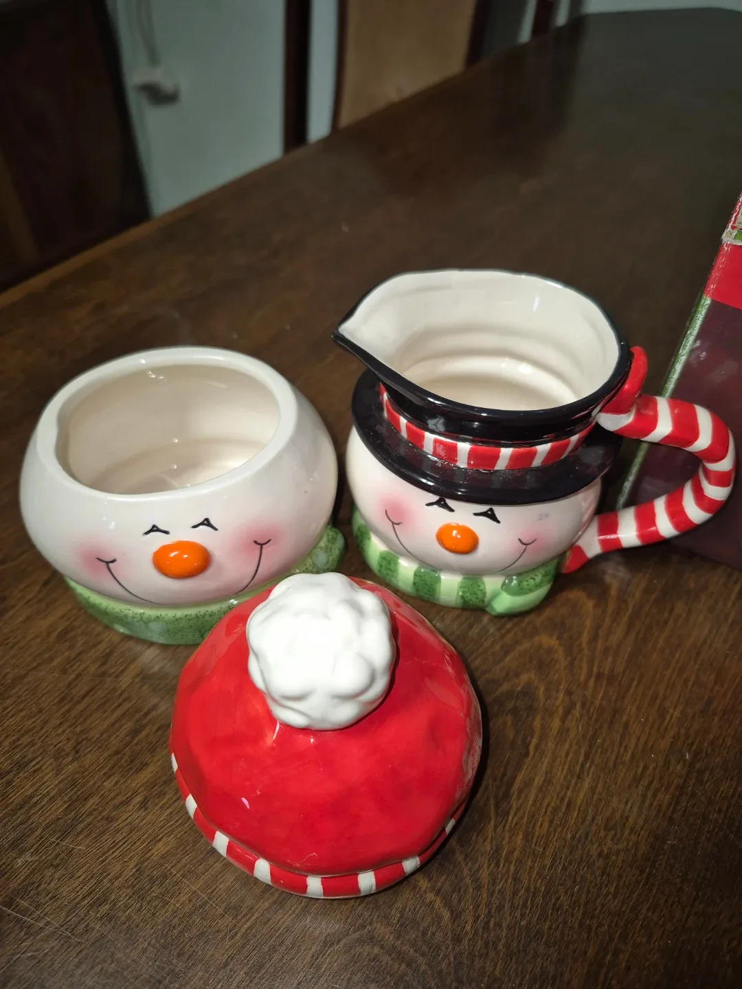Snowman Cream & Sugar Set